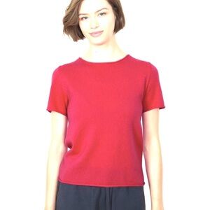 JONES NEW YORK Cashmere Tee, magenta pink